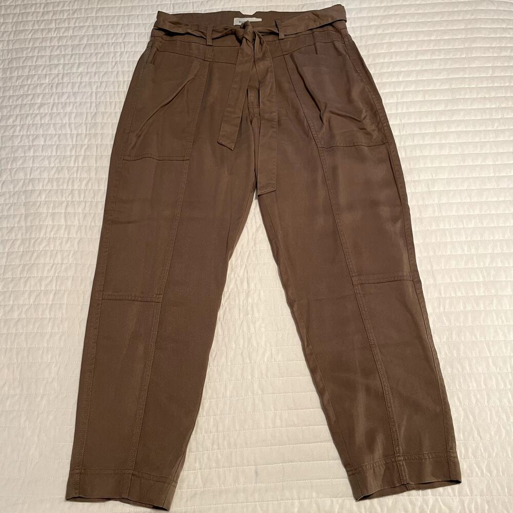Sundance Taupe Cotton Blend Relaxed Pants Womens 8P NWOT
